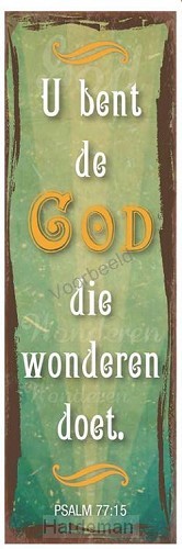 U bent de God Die wonderen doet