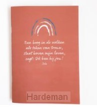 Schrift Een boog in de wolken