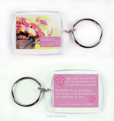 Sleutelhanger gebed om rust