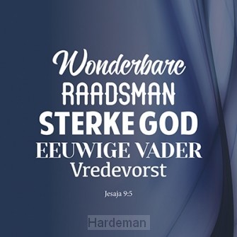 Wk kerst wonderbare Raadsman sterke God