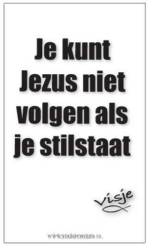 Minikaart visje je kunt Jezus niet...