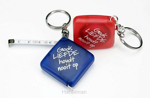 Sleutelhanger rolmaat tekst Gods liefde