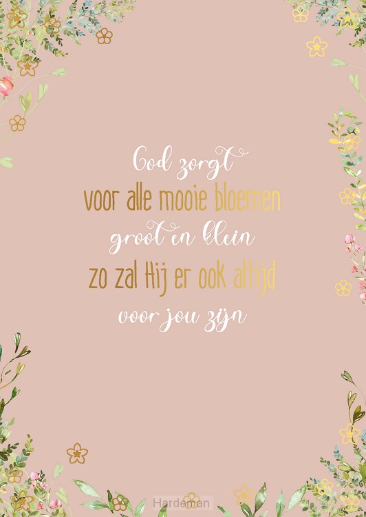 Poster A4 God zorgt voor ...