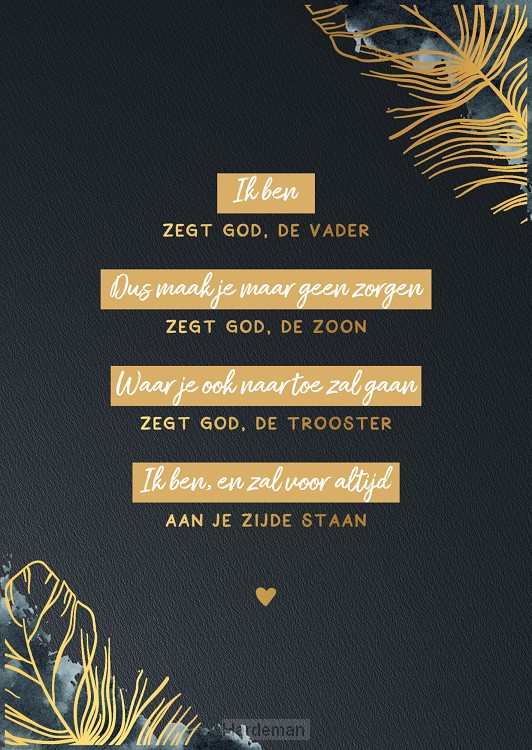 Poster A4 Ik ben zegt God