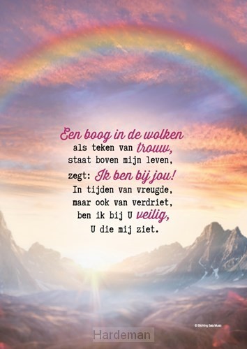 Poster A4 Een boog in de wolken