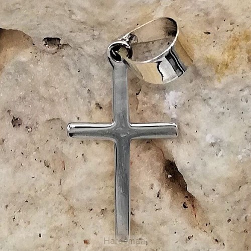 925 Silver Pendant Cross 25x12x1mm