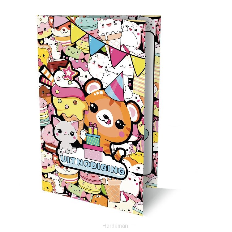 Uitnodigingen Kawaii 2 PK 953 / set van 6