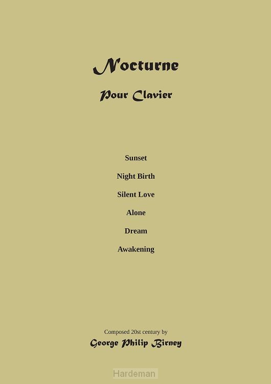 Piano Nocturne: Composition Musical Score