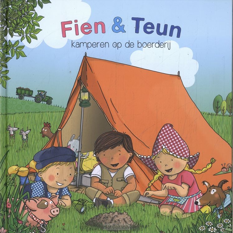 Fien en Teun Kamperen op de boerderij