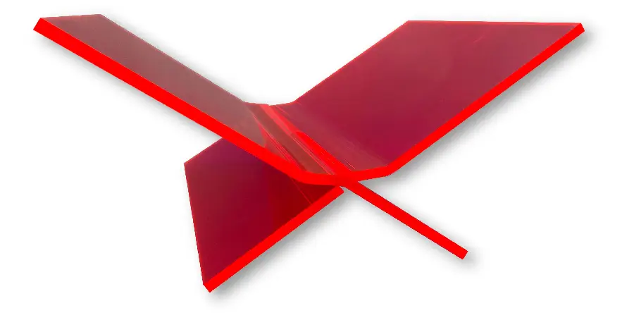 Boekenstandaard perspex middel design Fuchsia Roze transparant