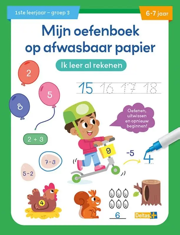 Mijn oefenboek op afwasbaar papier / Ik leer al rekenen 6-7 jaar