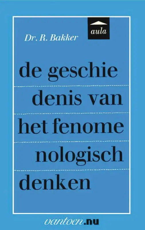 Geschiedenis van het fenomenologisch denken