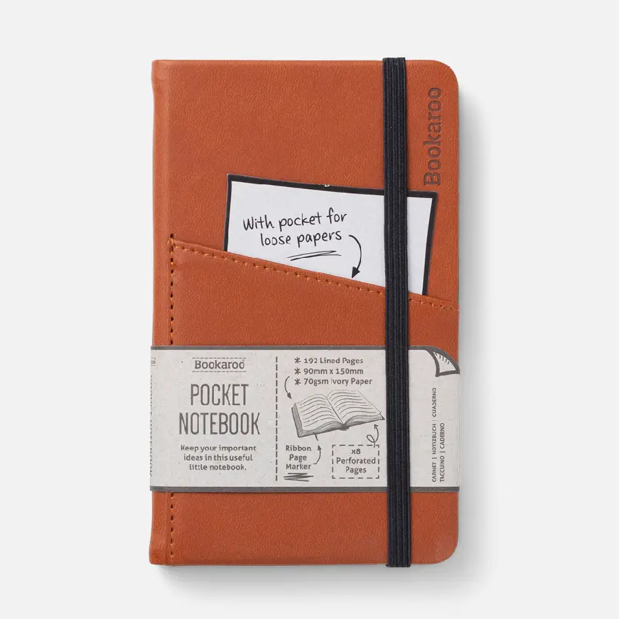 Bookaroo A6 pocket notebook- Brown