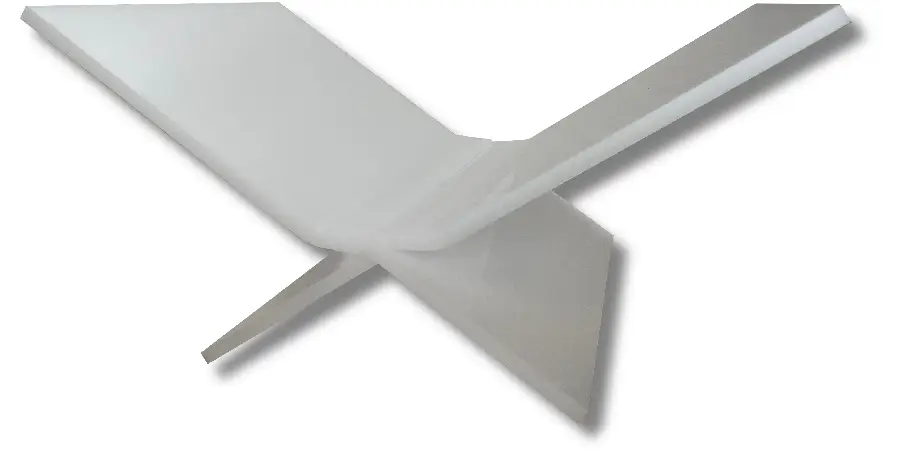 Boekenstandaard perspex middel design Melkwit transparant