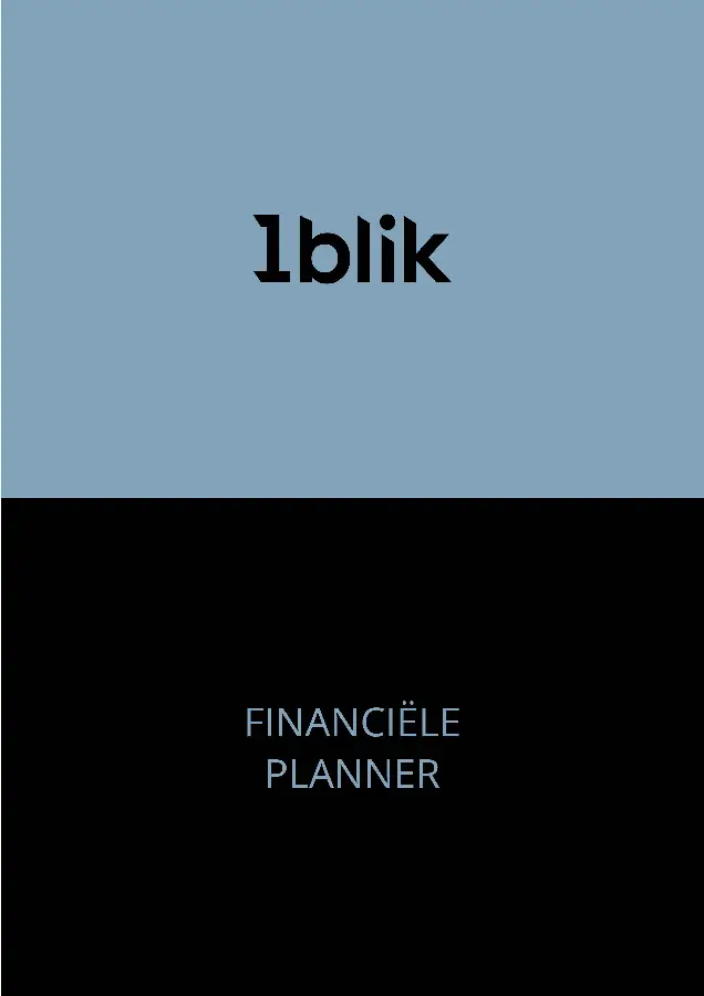 1blik Financiële planner