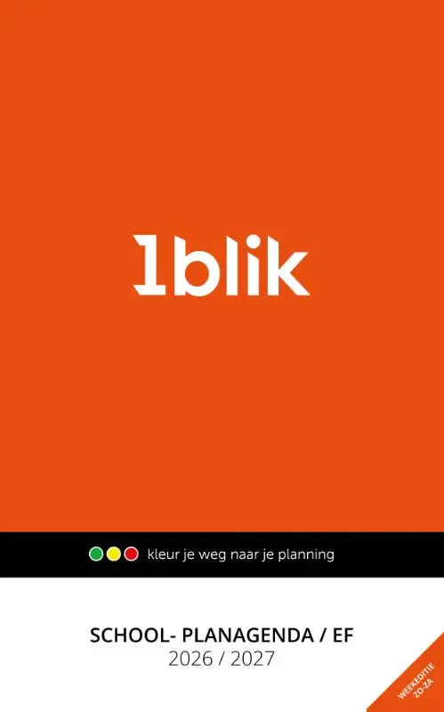 1blik School- Planagenda EF 2026-2027 (weekeditie zondag t/m zaterdag)