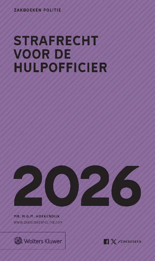 Zakboek strafrecht voor de Hulpofficier / 2026
