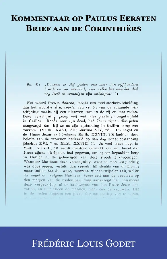 Kommentaar op Paulus Eersten Brief aan de Corinthiërs