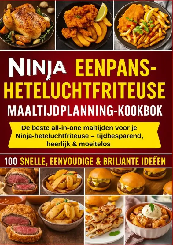 NINJA EENPANS-HETELUCHTFRITEUSE MAALTIJDPLANNING-KOOKBOEK