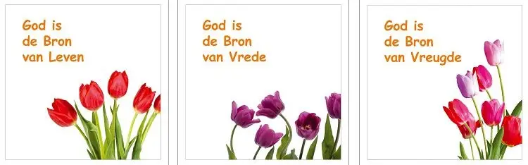 Wandborden God is de bron van set3 10cm
