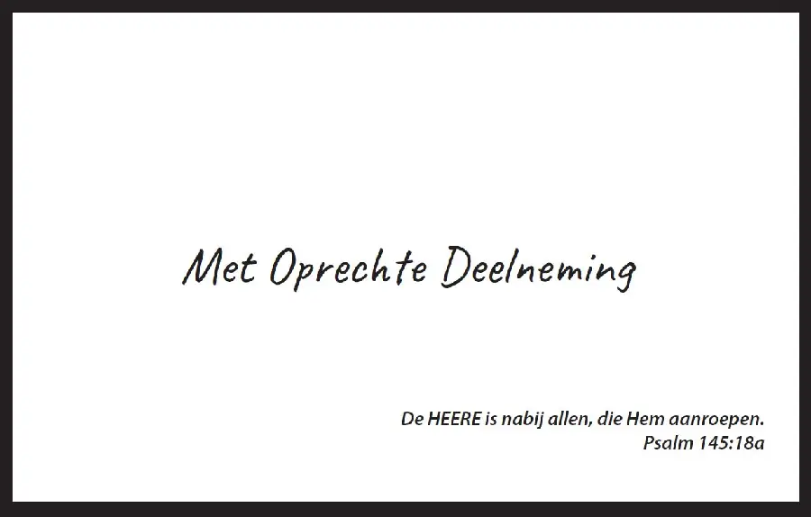 Rouwkaarten met Bijbeltekst SV