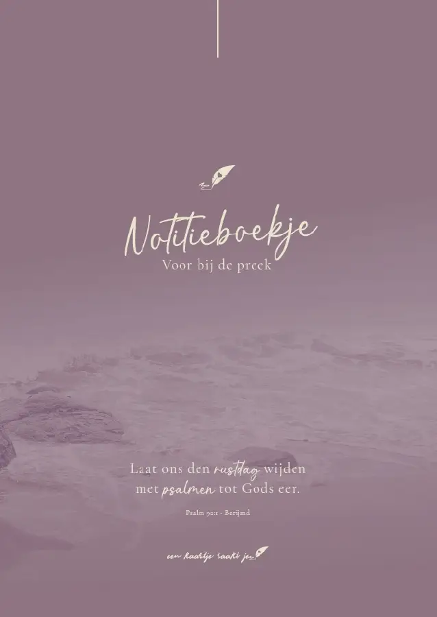 Notitieboekje Voor bij de preek (A5)