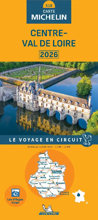 Michelin Wegenkaart 518 Centre-Val de Loire 2026