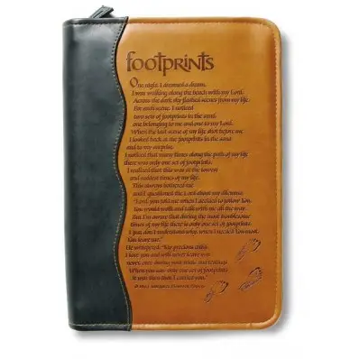 Biblecover duotone footprints xl