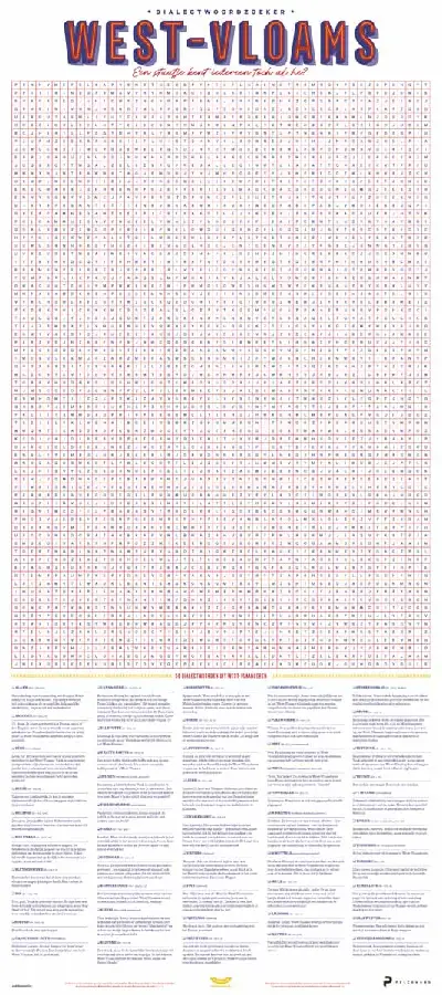 Dialectposter: WEST-VLAAMS